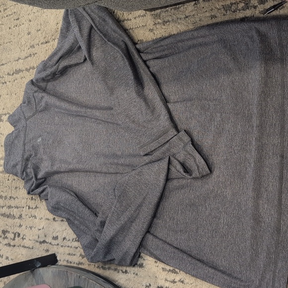Lululemon Men's 1/4 Zip Soft Jersey Long Sleeve Heathered Black - Picture 5 of 8